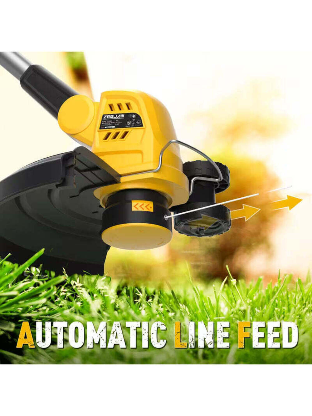 12-Inch Battery-Powered Weed Whacker with 8 Replaceable Spool
